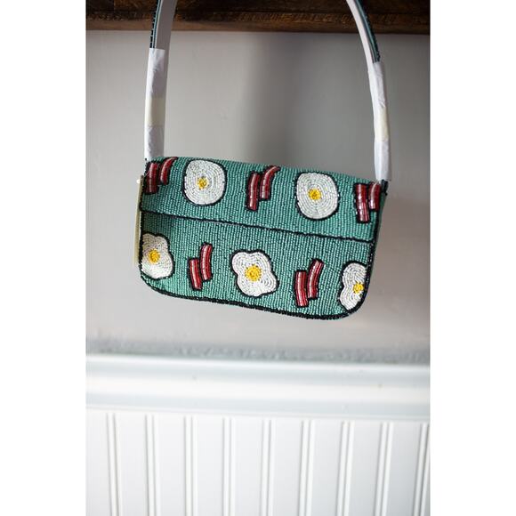 Anthropologie The Fiona Beaded Bag: Food & Drink Edition Bacon & Eggs - Picture 3 of 5
